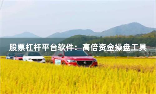 股票杠杆平台软件：高倍资金操盘工具